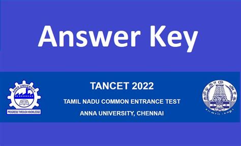 tancet 2022 answer key